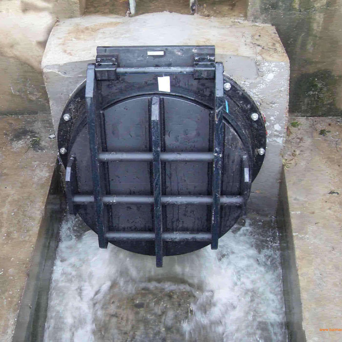 Round Steel flap gate
